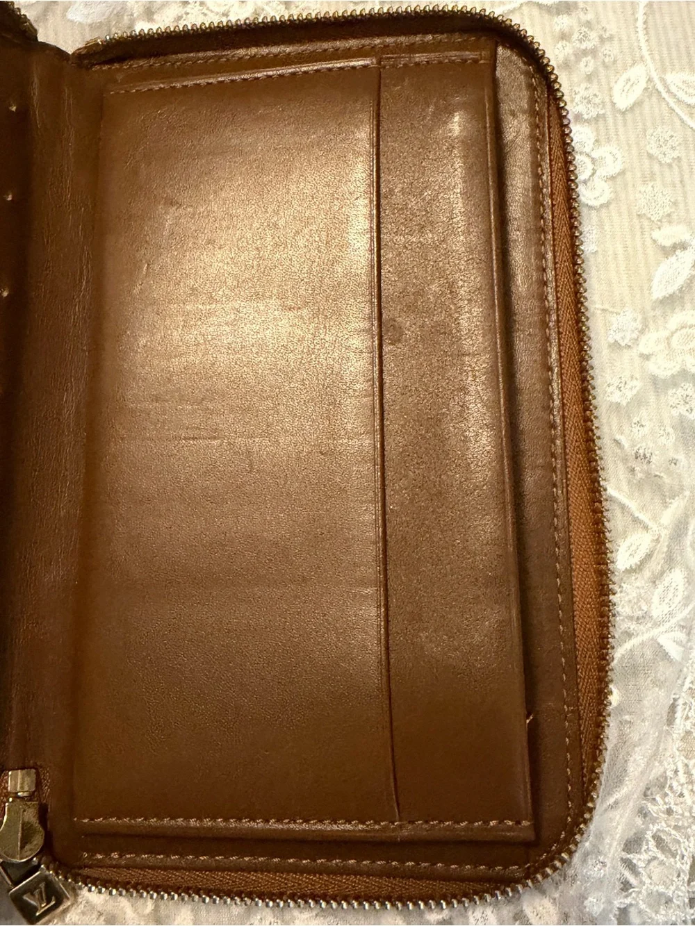 Authentic Louis Vuitton Vernis Eldridge bronze wallet